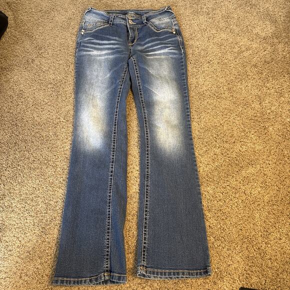 WallFlower Jeans The Luscious Curvy Fit Women's 5 Short Denim Blue Regular Pants - Picture 1 of 14